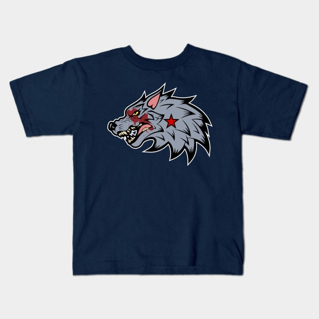 Silver Wolf Kids T-Shirt by Rubtox